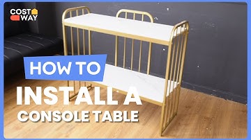 How to Install the 2-Tier Modern Buffet Console Table with Storage Shelf | JV10380 #costway #howto