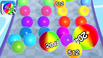 Ball Run 2048 All Levels Walkthrough Gameplay iOS,Android New Update Max Level 27 , 28 , 29 QIFO647