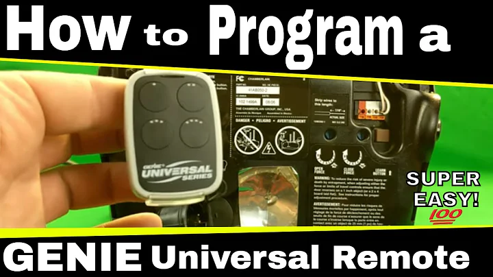 How to Program a Genie Universal Remote to a Chamberlain LiftMaster and More!