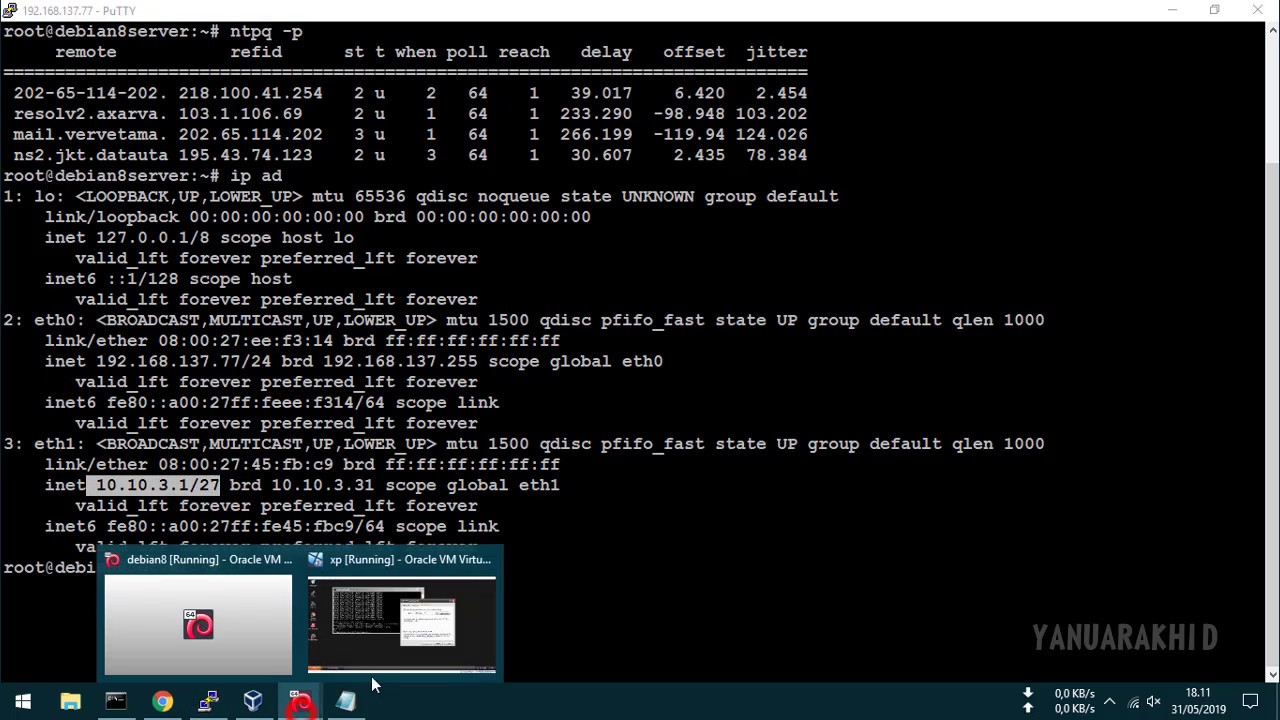 How to Configure NTP Server in Debian 8 Jessie - YouTube