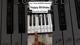 Easy 'Happy Birthday' Piano Tutorial | Play It Today! 🎹 #Shorts