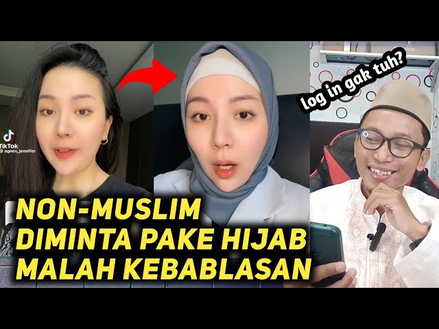 Seleb Tiktok Non-Muslim Diminta Pake Hijab Eh Malah Kebablasan! Log In Islam? class=