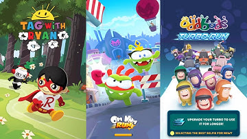Tag With Ryan Zoologist Ryan vs Om Nom Run Earth Nom vs Oddbods Turbo Run Christmas Fuse