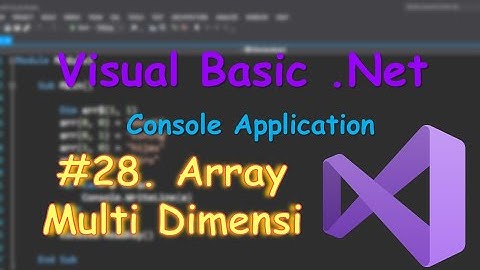 Vb.net Console #28 Array Multi Dimensi