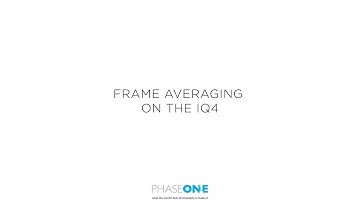 Support - Frame Averaging on the IQ4 | Phase One