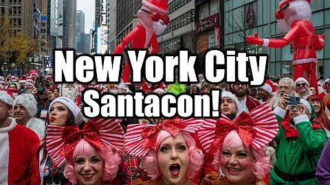 LIVE 🎅 NYC🎅SantaCon 2025: Thousands of Santas in Manhattan 🎄 (even Paris Hilton) #nyc #christmas