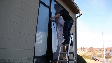 Perforated Graphic Window Installation