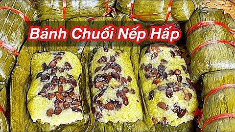 Cách Làm Bánh Chuối Nếp Hấp Đậu Đen Hương Lá Dứa Mềm Dẻo Thơm Ngon | Làm Theo Kiểu Người Lào