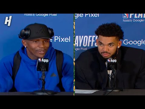 Anthony Edwards & Karl-Anthony Towns Talks 2-0 Series Lead vs Nuggets, Postgame Interview