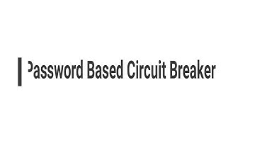 Password Based Circuit Breaker using 8051