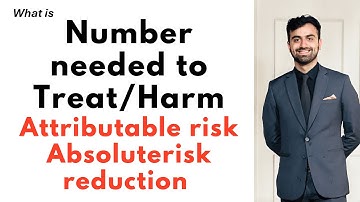 Number needed to treat & harm, Absolute risk reduction (ARR), attributable risk (AR), Biostatistics