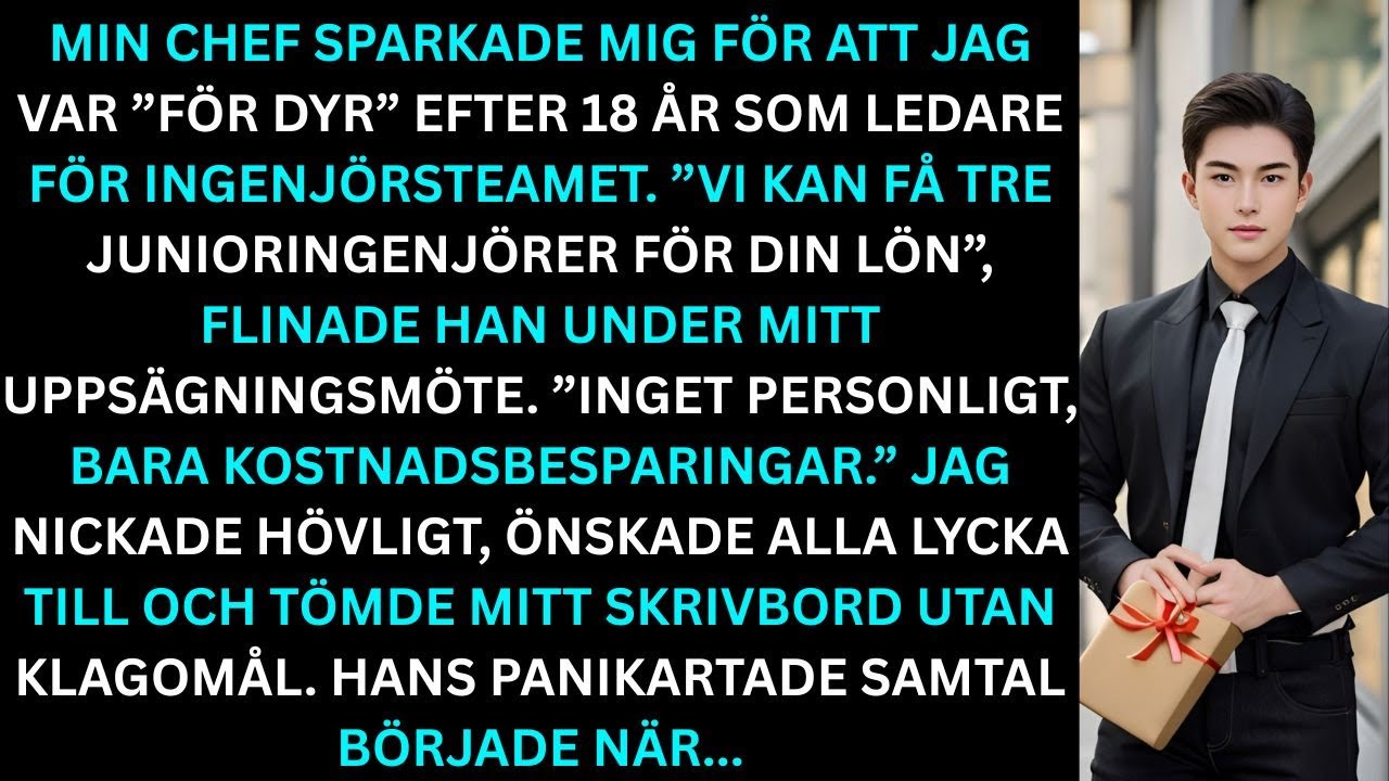 Jag satt på uppsägningsmötet efter 18 år på företaget när den nya chefen log och sa: ”Vi kan få tre juniora ingenjörer för din lön.” Jag sa ingenting, tog mappen och gick. De trodde att jag var...