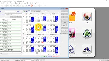 SQL Payroll Software Tutorial 014 Maintain Calendar