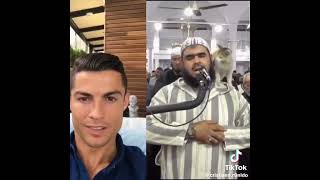 CR7 Cristiano Ronaldo reacts to a cat, jumping on a IMAM while praying ￼