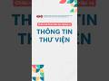 KHOÁ NGHIỆP VỤ THÔNG TIN - THƯ VIỆN #hrc #hcmussh #thongtinthuvien #khoahoc