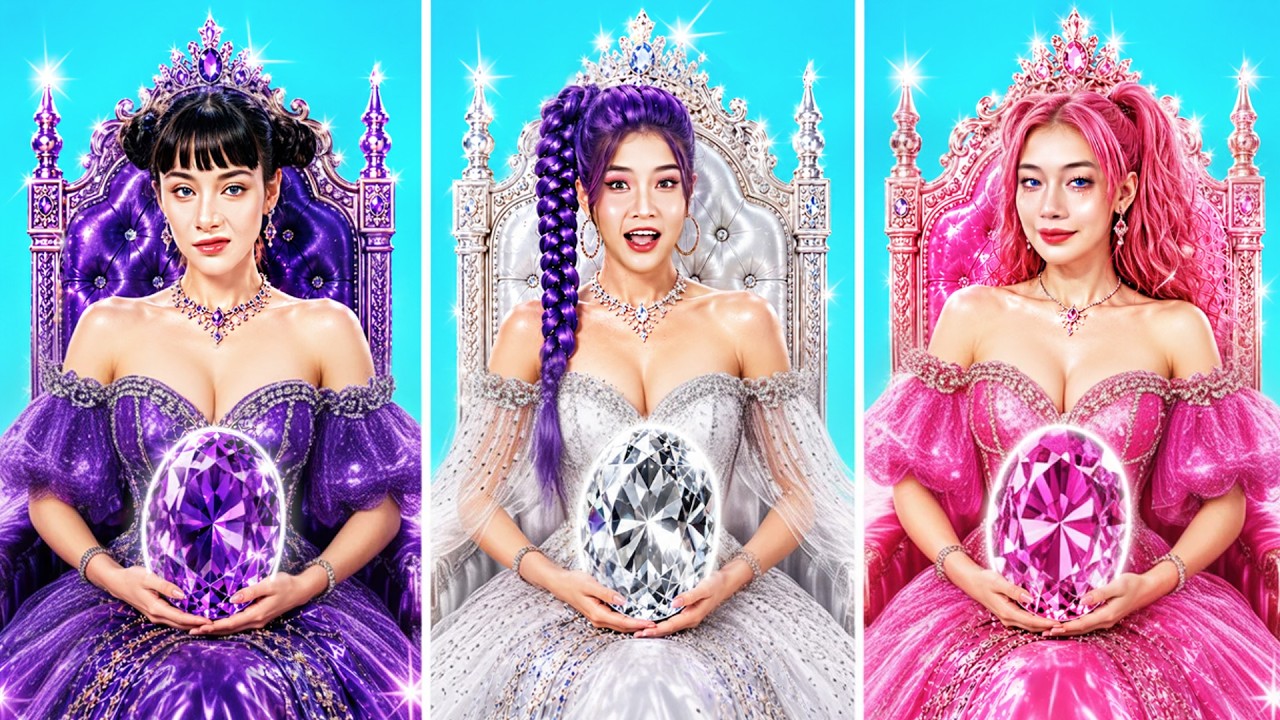 貧乏ガール vs リッチガール 👑 ピンクルビー vs ダイヤモンド vs エメラルド 本当のK-POPクイーンは誰?