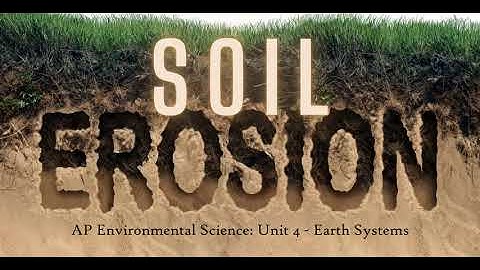 APES Unit 4 - Soil Erosion Review