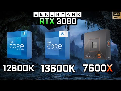 Intel i5 12600K  vs i5 13600K vs Ryzen 5 7600X // Test in 8 Games //1440p