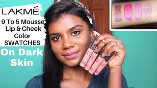 தமிழில் | Lakme 9 to 5 mousse lip & cheek color on DUSKY PIGMENTED skin | with & without makeup💄 screenshot 5