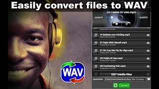 Easy WAV Converter App converts audio files of different formats to WAV format screenshot 1