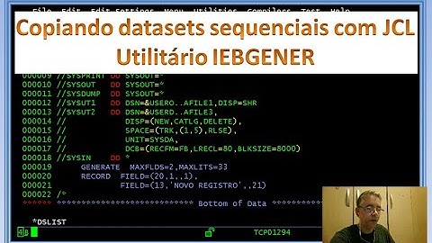 Copiando datasets sequenciais com JCL - Utilitário IEBGENER