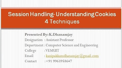 Managing Sessions in Servlets (4 techniques) | Web and Internet Technologies | Unit-2