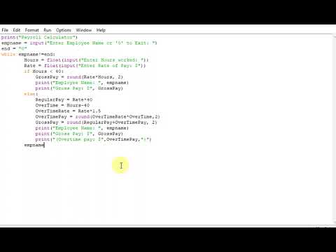 Payroll Calculator in python - YouTube