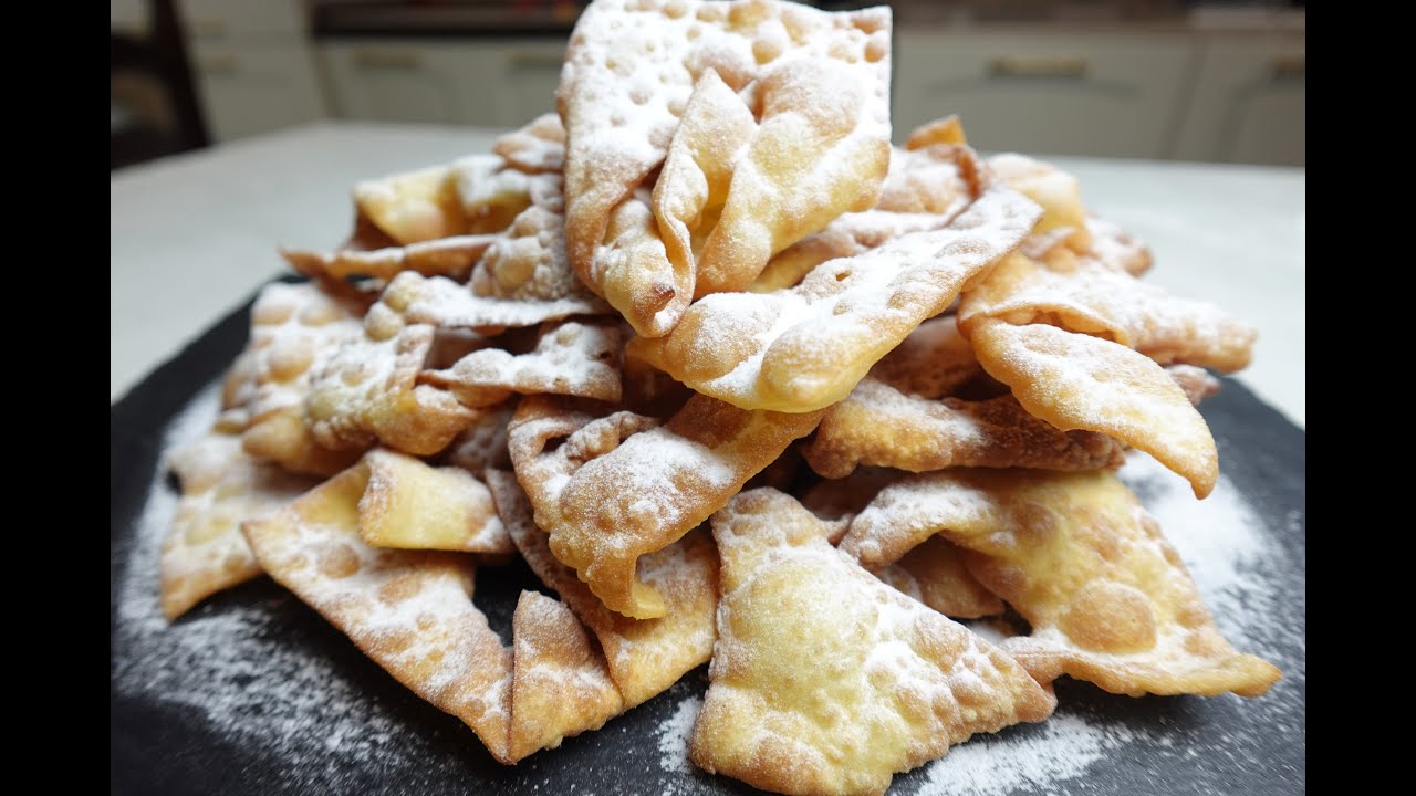 CHIACCHIERE, FRAPPE, BUGIE di CARNEVALE  #ASMR dolce fritto facile🎊