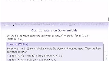 Megan Kerr - Submanifolds of Noncompact Homogeneous Spaces with Special Curvature Properties