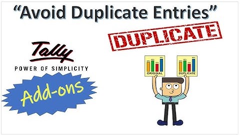 Tally addons : Restrict Duplicate purchase Entries
