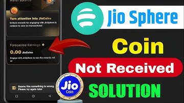 Jio Coin Not Received | Jio Sphere wallet | seems like something is wrong please try again later