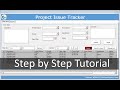 Data Entry form with Report for Project Issue Tracker in Excel