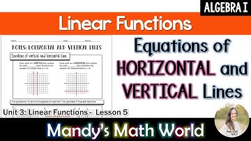 Equations of Horizontal and Vertical Lines