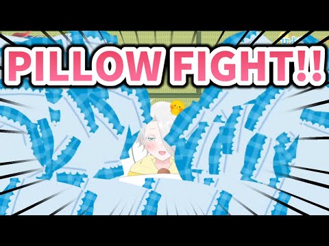 【切り抜き】視聴者参加型枕投げ大会の様子【ひよ夫/JPVTuber】 [ENG sub/Clips]Pillow fight with viewers![Hiyoo]