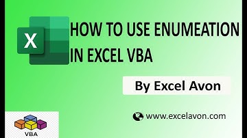 How to use Enumeration in Excel VBA - EXCEL AVON