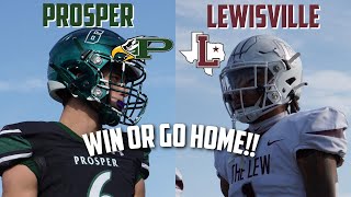 WIN OR GO HOME AND THE DEFENSES SHOWED OUT!!!  Lewisville vs Prosper | TXHSFB Playoffs