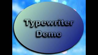 Typewriter Demo