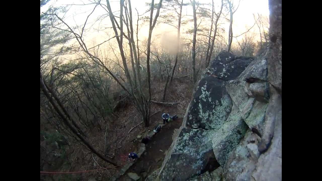 jp climbing into the corner at sunset rock