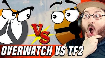 OVERWATCH vs TF2, but explained with food | Team Fortress 2 REACTION!!!