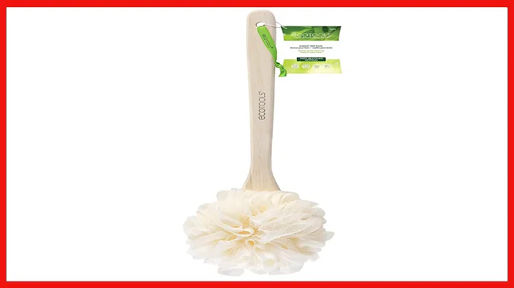 EcoTools 2-in-1 Bath Brush, Shower Loofah with Ergonomic Handle, Cleans Hard-to-Reach Areas
