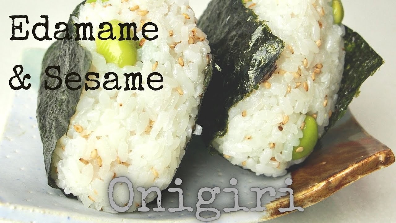 How to make Onigiri (rice balls) with Edamame & Sesame by kurumicooks
