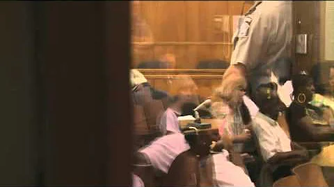 Courtroom disturbance after sentencing for Thomas