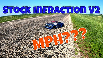 Stock speed run - Arrma Infraction V2 - RC truck - DBoots Hoons White