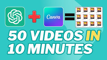 Bulk Create 50 MONETIZABLE YouTube Shorts In 10 Min (ChatGPT + Canva)