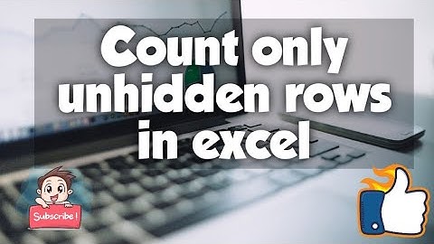 How to count only unhidden rows in Excel ?? | Count only the visible rows [2020]