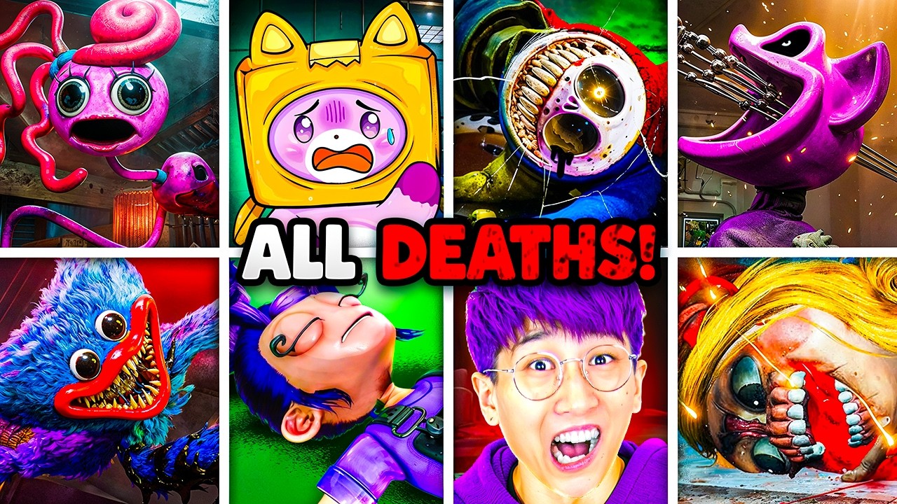 POPPY PLAYTIME ALL BOSSES DEATHS!? (LANKYBOX REACTION!)