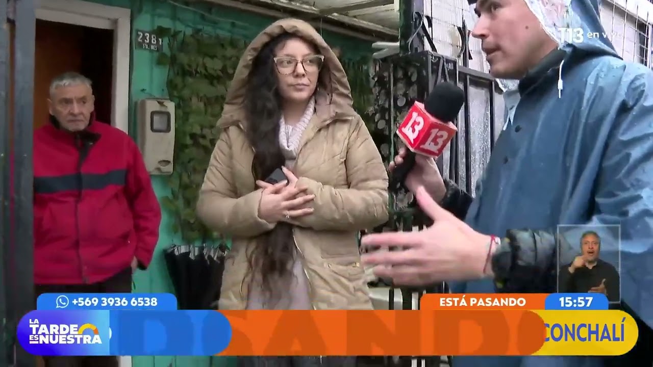 Calles inundadas en Conchalí: hace un año el mismo lugar sufrió un socavón