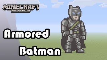 Minecraft: Pixel Art Tutorial and Showcase: Armored Batman (Batman v Superman: Dawn of Justice)