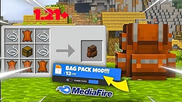 Backpack🎒Addon For Minecraft PE 1.21+ |  MCPE/Bedrock Mod | Working 100% | BAG MOD