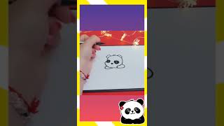 Как легко нарисовать Панду  How to draw a Panda easily DRAWING sketch Панда#shorts #panda #drawing